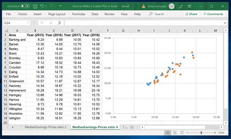 excel 散布図: データの海を泳ぐ魚たち